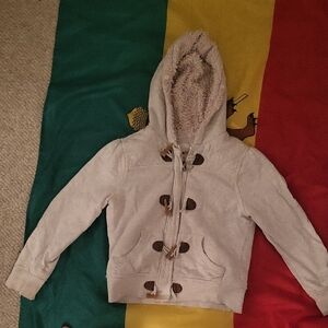 Limited Too Cream Hooded Toggle Sweatshirt